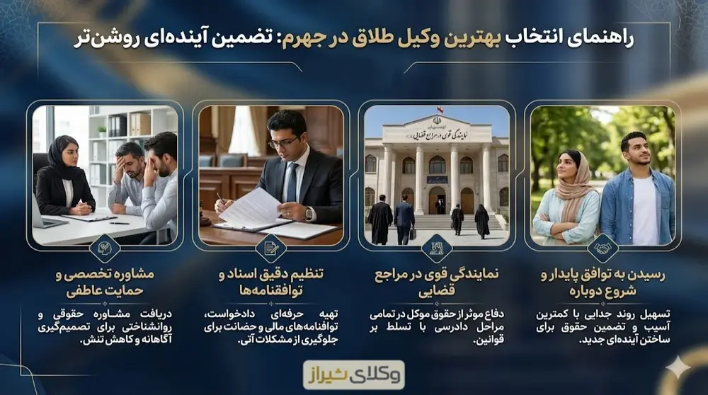 راهنمای انتخاب بهترین وکیل طلاق در جهرم