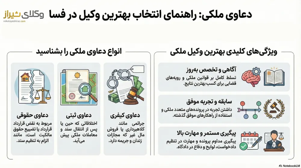 راهنمای انتخاب بهترین وکیل ملکی در فسا